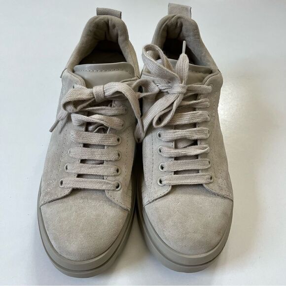 Zara Genuine Suede Platform Sneakers 8 - Picture 8 of 13